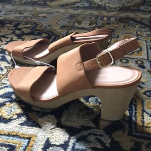 Sueded Double Strap Clogs in Tan